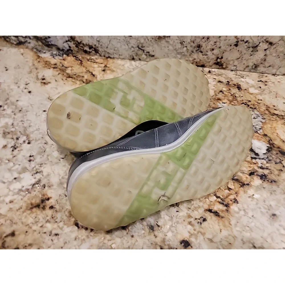 FootJoy FJ (57252) SpikeLess Golf Shoes Gray/Lime Green Leather Men's 9.5M